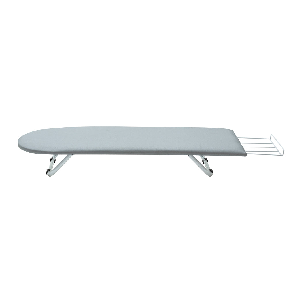 Mesa de Passar Roupas Portátil de Mesa Passe Facilite Suas Viagens e Otimize Espaço com Suporte para Ferro e Pernas Dobráveis Aço Machado