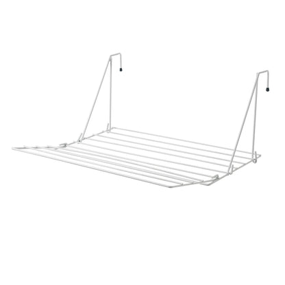 Prateleira suspensa branca para organização de espaço, ideal para armários e closets