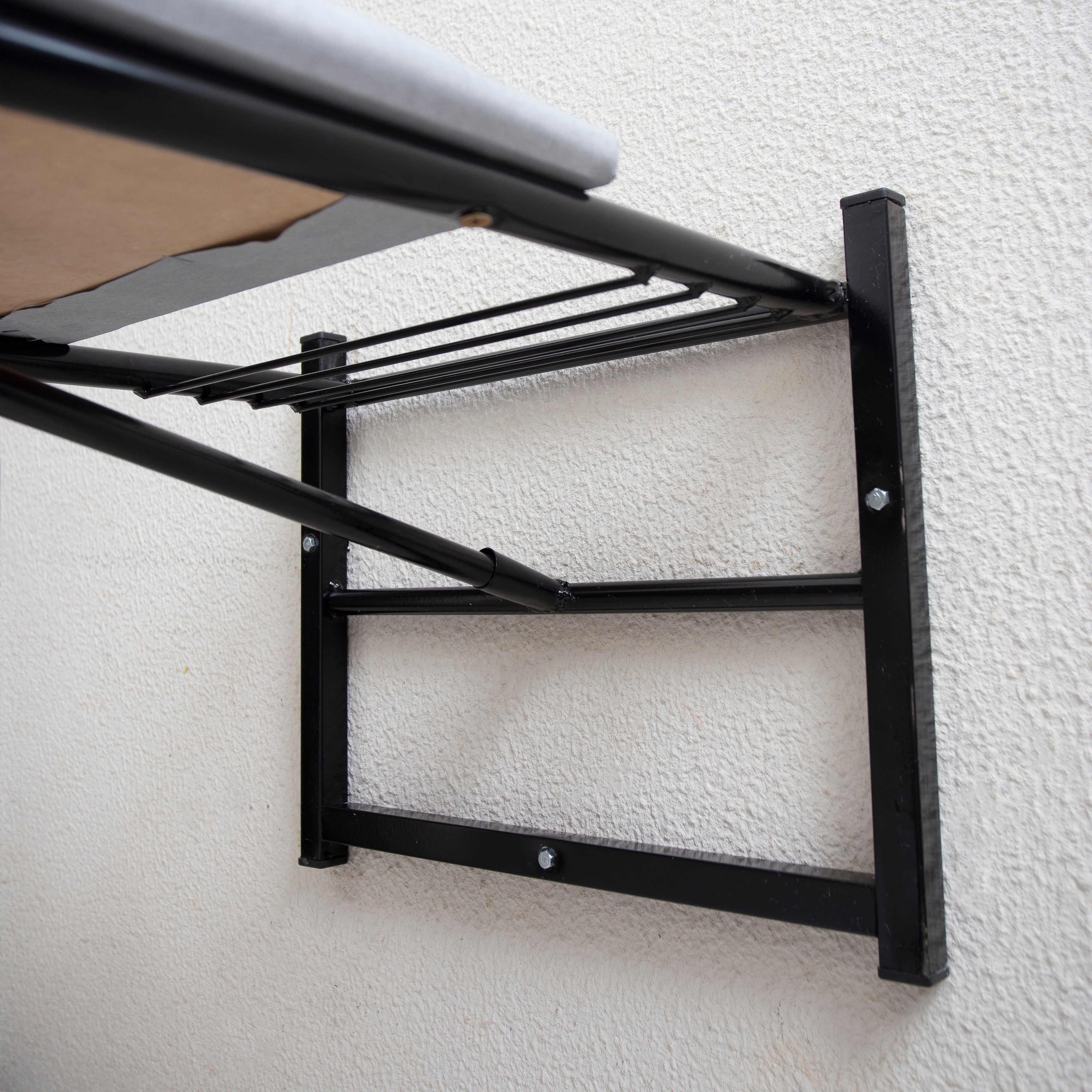 Mesa de Passar Roupas Dobrável de Parede Otimiza Espaço com Suporte Articulado e Estrutura Reforçada Machado