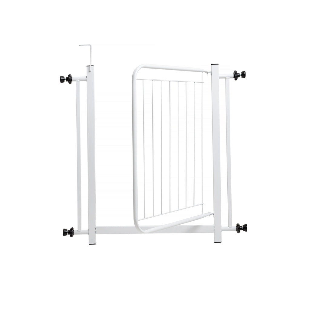 Portão Pet Slim Para Portas e Escadas Segurança sem Furar Parede Com Extensor 20cm Aço Reforçado Machado