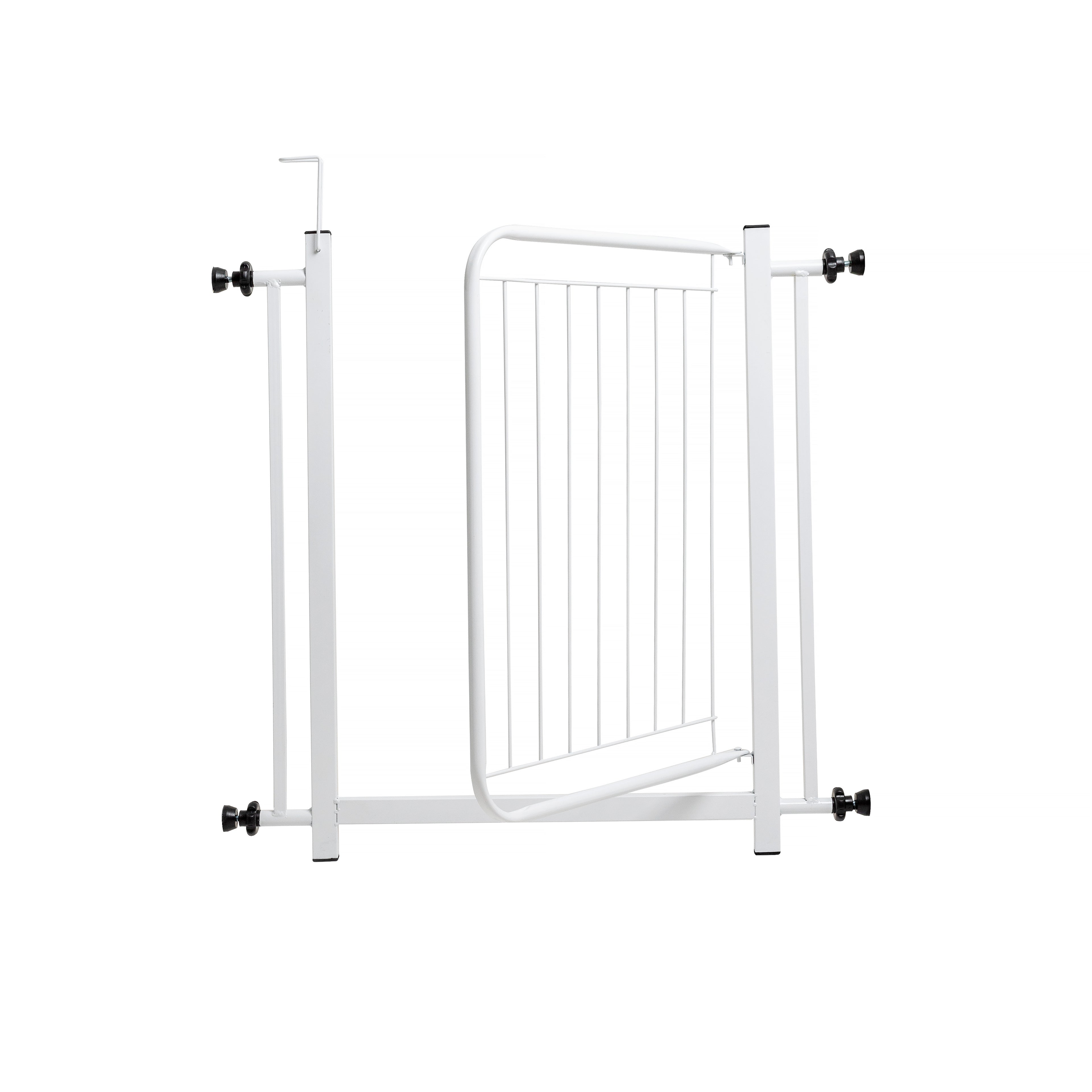 Portão Pet Slim Para Portas e Escadas Segurança sem Furar Parede Com Extensor 20cm Aço Reforçado Machado