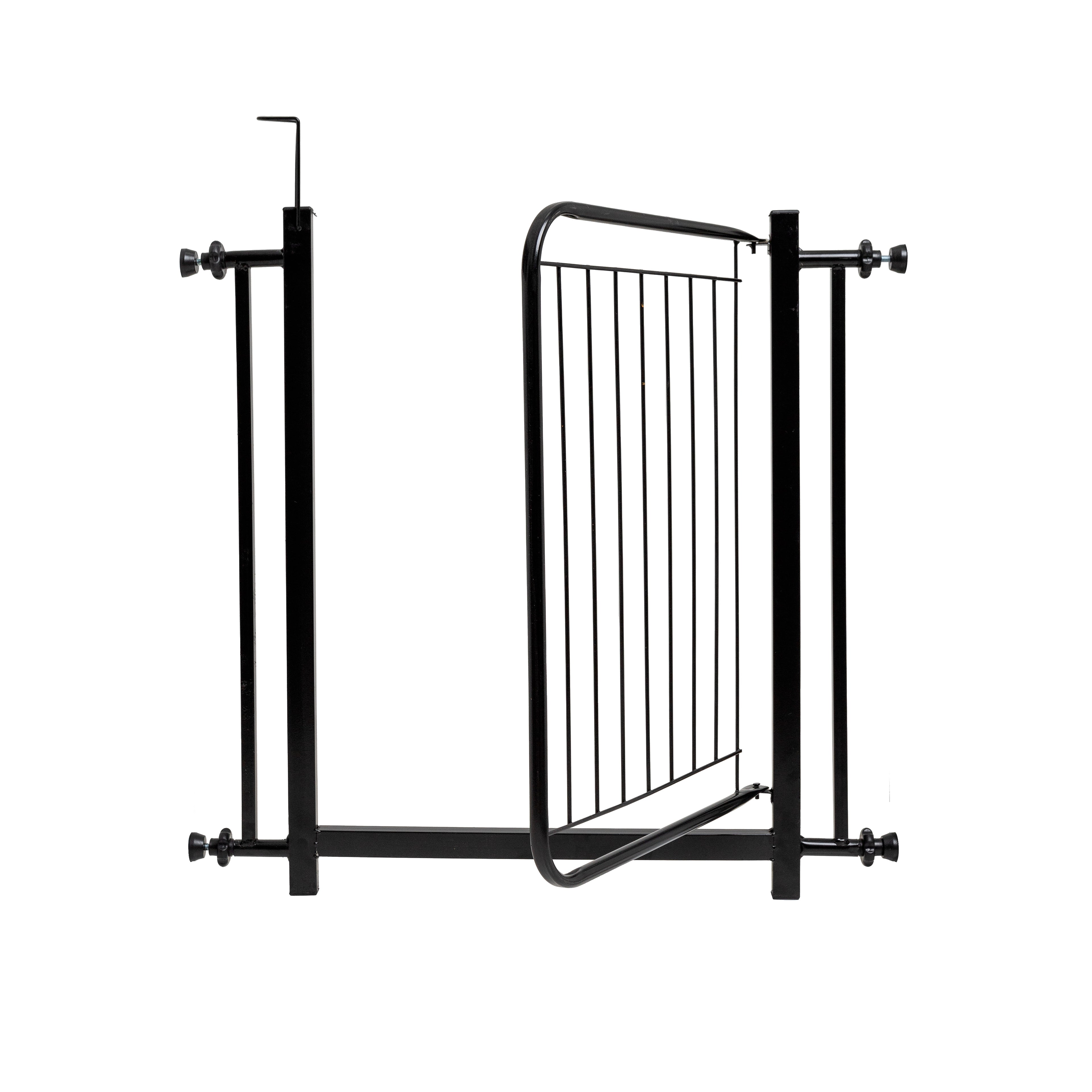 Portão Pet Slim Para Portas e Escadas Segurança sem Furar Parede Com Extensor 20cm Aço Reforçado Machado