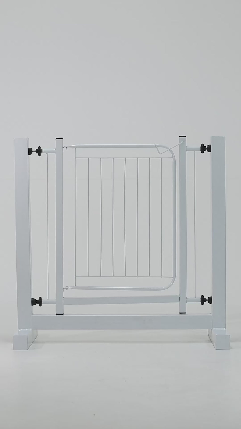 Portão Pet Slim Para Portas e Escadas Segurança sem Furar Parede Com Extensor 20cm Aço Reforçado Machado