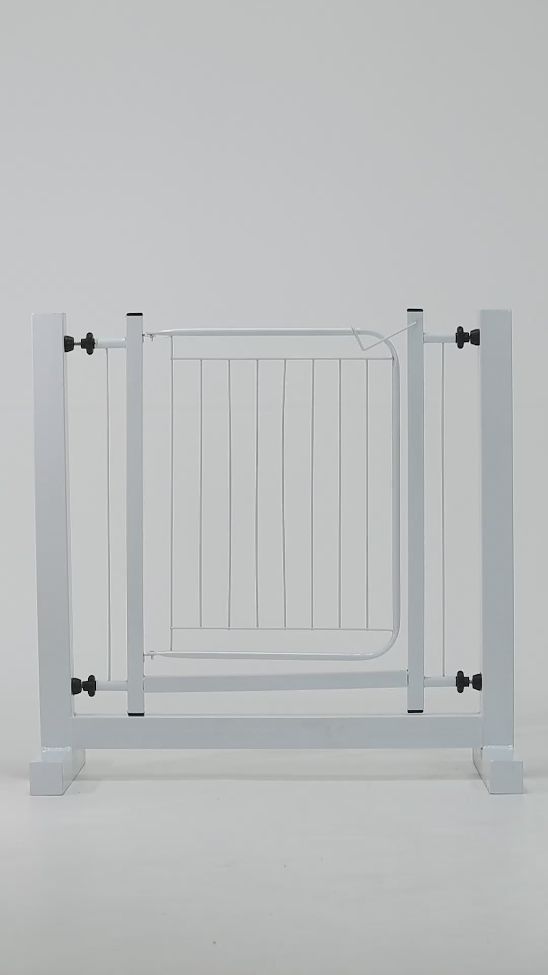 Portão Pet Slim Para Portas e Escadas Segurança sem Furar Parede Com Extensor 20cm Aço Reforçado Machado